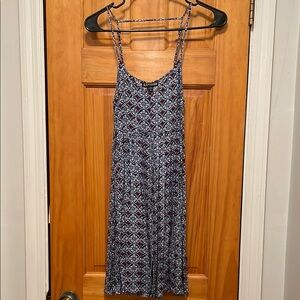 Express Purple/Blue Patterned Women's Dress